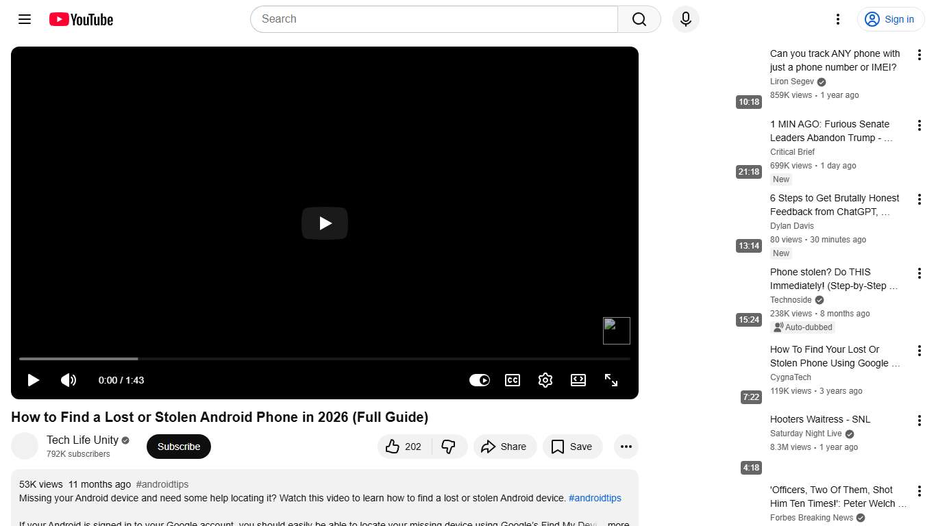 How to Find a Lost or Stolen Android Phone in 2026 (Full Guide) - YouTube